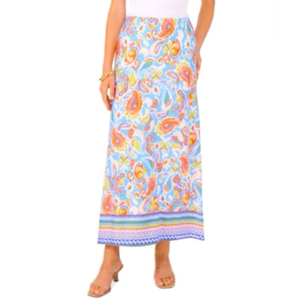 NEW Vince Camuto Paisley Pull-On Maxi Skirt Colorful Paisley Maxi Skirt Size L